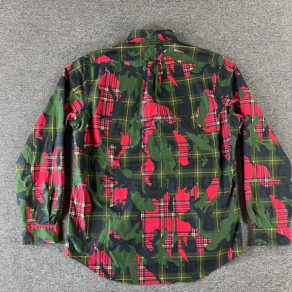 Ralph Lauren Shirt Mens Large Plaid Camo Pattern Mix Classic Fit Button Down - Picture 2 of 11